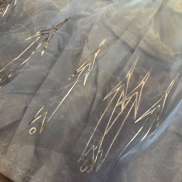 Disney Frozen Princess Elsa Dress Size 2X Blue Silver Snowflake Halloween - Picture 5 of 9